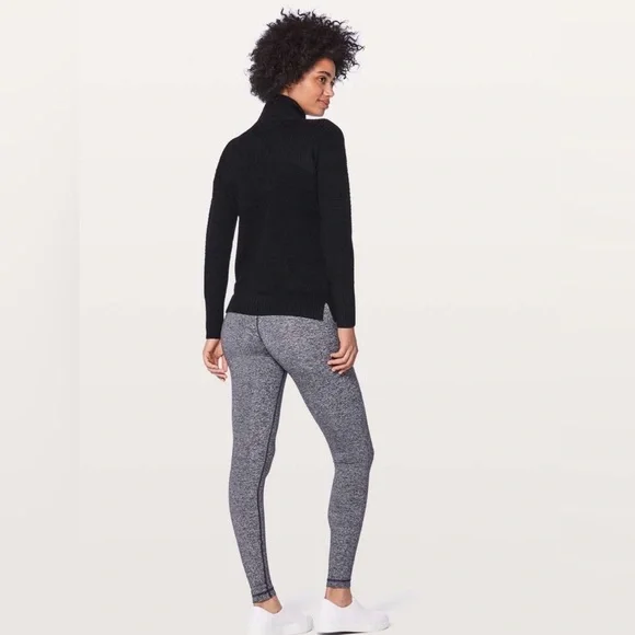 Lululemon Warm & Restore Black Sweater Merino Wool - Picture 2 of 6